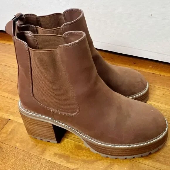 MIA Alejandro Platform Chelsea Ankle Boot Chestnut Size 9 - Picture 5 of 9